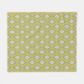 Ikat Vintage-Muster Fleecedecke (Vorderseite (Horizontal))