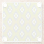 Ikat Vintage-Muster Glasuntersetzer (Rückseite)