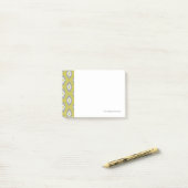 Ikat Vintage-Muster Post-it Klebezettel (Auf Schreibtisch)