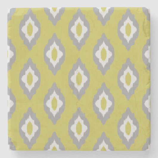 Ikat Vintage-Muster Steinuntersetzer (Vorderseite)