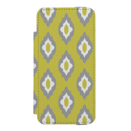 Ikat Vintages Muster Incipio iPhone Geldbeutel-Hülle (Folio Vorderseite)