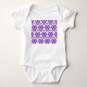 Ikat Watercolor: Tribal Ethnisches Nahtloses Muste Baby Strampler