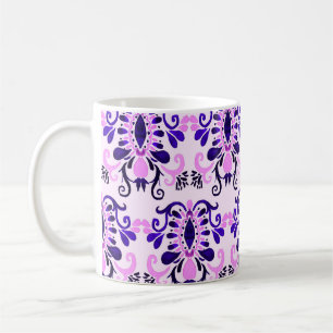 Ikat Watercolor: Tribal Ethnisches Nahtloses Muste Kaffeetasse