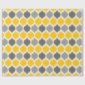 Ikat Webart-Motiv-Gelb und Grau Geschenkpapier (Flach)