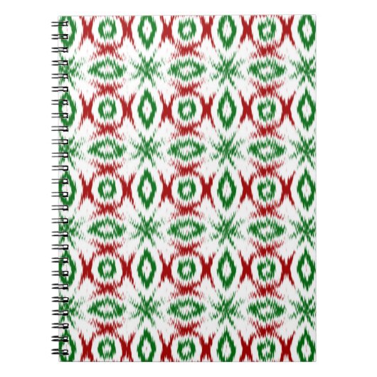 Ikat Weihnachtsmuster Notizblock (Vorderseite)