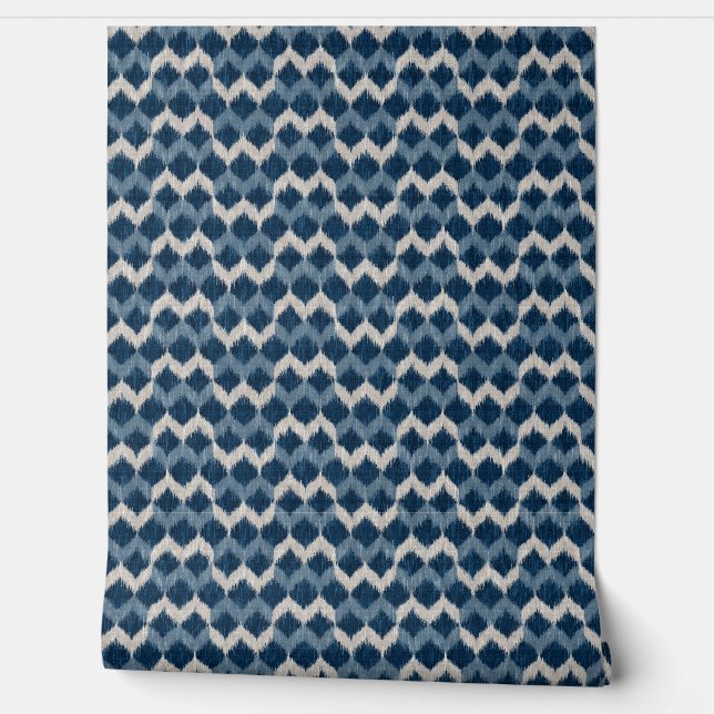 Ikat-Wellen-Wallpaper Tapete (Abrollen)
