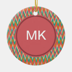 iKat Zickzack-Entwurfs-Gewürz-Farben Keramik Ornament