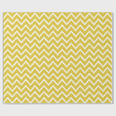 Ikat-Zickzack Muster - Senfgelb und weiß Geschenkpapier (Flach)