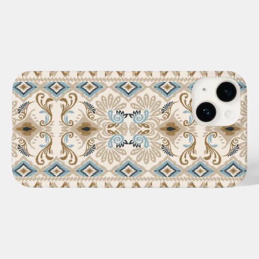 Ikat Zickzack Paisley Case-Mate iPhone Hülle (Rückseite (Horizontal))