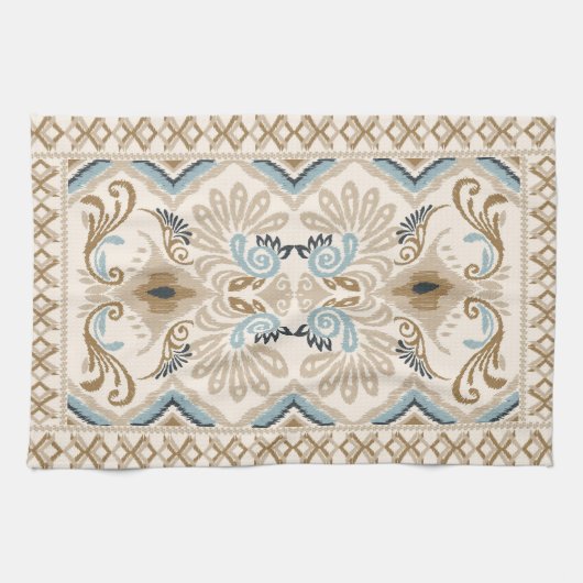 Ikat Zickzack Paisley Geschirrtuch (Horizontal)