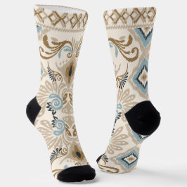 Ikat Zickzack Paisley Socken