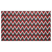 Ikat Zickzack Streifen - Rot, weiß und Grau/Grau Stoff (Fat Quarter (45,7 x 55,9 cm))