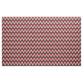 Ikat Zickzack Streifen - Rot, weiß und Grau/Grau Stoff (Yard (91,4 cm))
