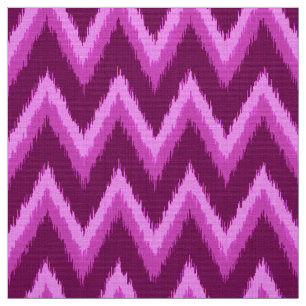Ikat Zickzack Stripes - Amethyst Lila und Violet Stoff