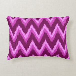 Ikat Zickzack Stripes - Amethyst Lila und Violet Zierkissen