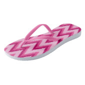 Ikat Zickzack Stripes - Fuchsia und Pink Badesandalen (Schrägansicht)