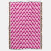 Ikat Zickzack Stripes - Fuchsia und Pink Decke (Vorderseite Vertikal)