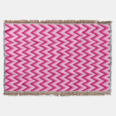 Ikat Zickzack Stripes - Fuchsia und Pink Decke (Vorderseite)