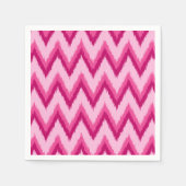 Ikat Zickzack Stripes - Fuchsia und Pink Serviette (Vorderseite)