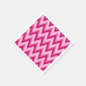 Ikat Zickzack Stripes - Fuchsia und Pink Serviette (Ecke)