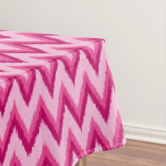Ikat Zickzack Stripes - Fuchsia und Pink Tischdecke (Beispiel)