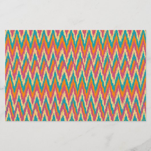 iKat Zigzag Design Gewürzfarben Briefpapier (Vorderseite)
