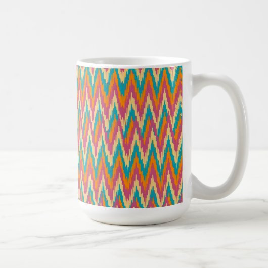 iKat Zigzag Design Gewürzfarben Kaffeetasse (Rechts)