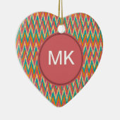 iKat Zigzag Design Gewürzfarben Keramikornament (Rechts)