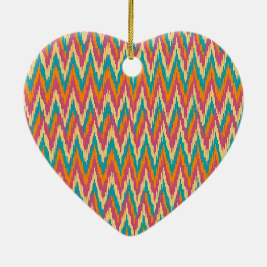 iKat Zigzag Design Gewürzfarben Keramikornament (Hinten)