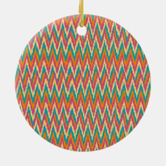 iKat Zigzag Design Gewürzfarben Keramikornament (Hinten)