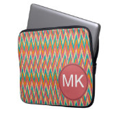 iKat Zigzag Design Gewürzfarben Laptopschutzhülle (Vorderseite Links)