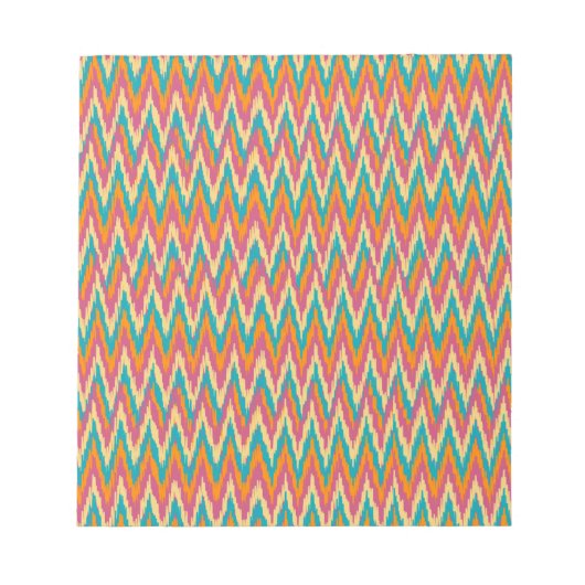 iKat Zigzag Design Gewürzfarben Notizblock (Vorderseite)