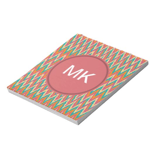 iKat Zigzag Design Gewürzfarben Notizblock (Rotiert)