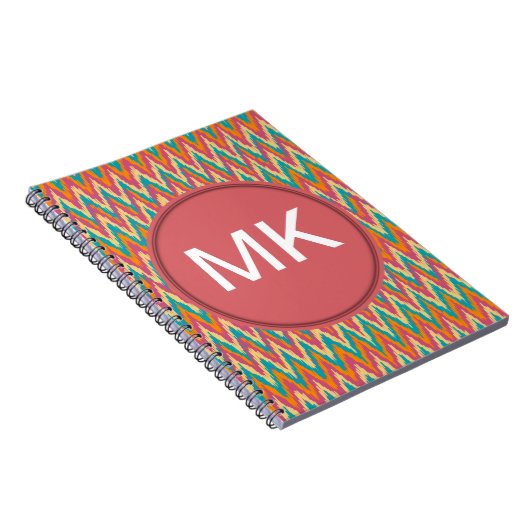 iKat Zigzag Design Gewürzfarben Notizblock (Rechte Seite)