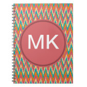iKat Zigzag Design Gewürzfarben Notizblock (Vorderseite)