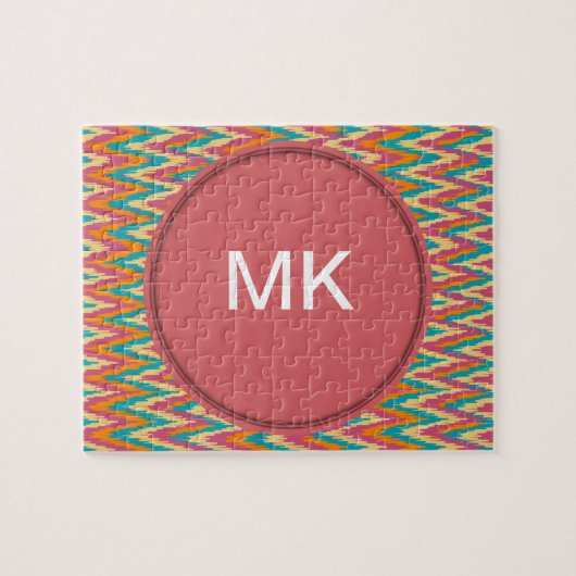 iKat Zigzag Design Gewürzfarben Puzzle (Horizontal)