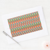 iKat Zigzag Design Gewürzfarben Rechteckiger Aufkleber (Umschlag)