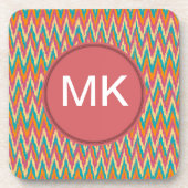 iKat Zigzag Design Gewürzfarben Untersetzer (Vorderseite)