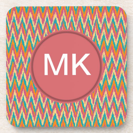 iKat Zigzag Design Gewürzfarben Untersetzer (Vorderseite)