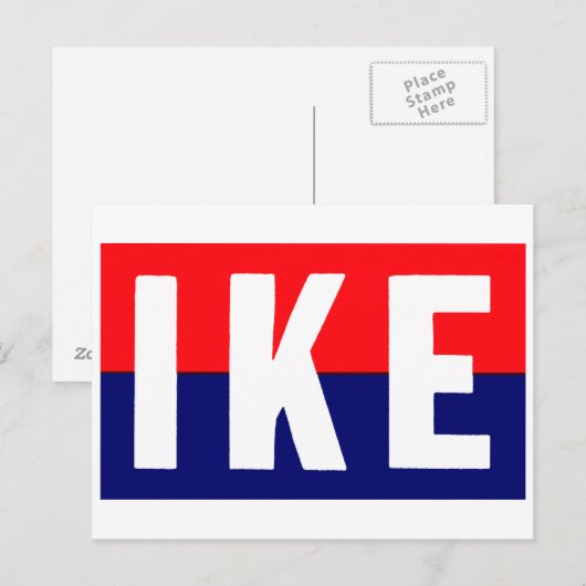 Ike for President Postkarte (Vorne/Hinten)