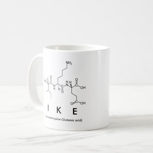 Ike Peptidname Tasse (Vorderseite Links)