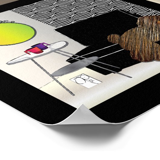 Ikea Interiors Poster - Schwarze Grenze (Ecke)