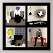 Ikea Interiors Poster - Schwarze Grenze (Vorne)