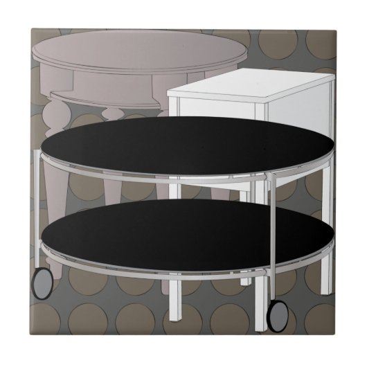 Ikea Möbeltabletten Brown TIle Fliese (Vorderseite)