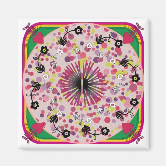 Ikea Rugs Pink Circle Magnet (Vorne)