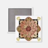 Ikea Rugs Red Swirl Magnet (Vorderseite/Rückseite)