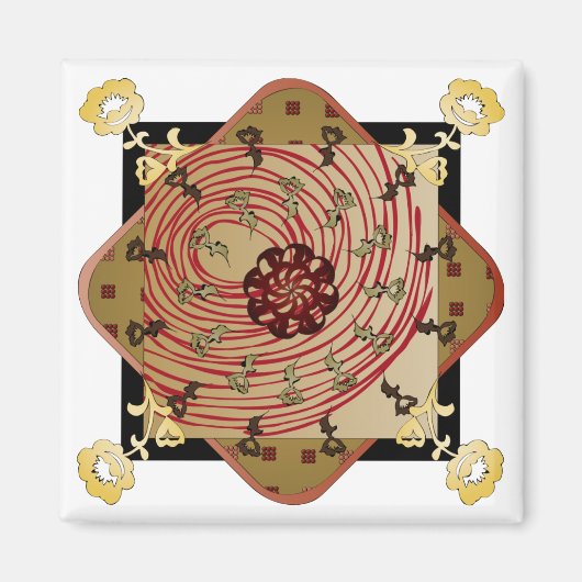 Ikea Rugs Red Swirl Magnet (Vorne)