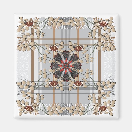 Ikea Throws Kariert Brown Magnet (Vorne)