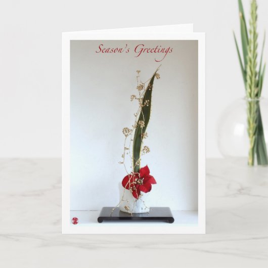 Ikebana-063 Season’s Greetings Feiertagskarte (Vorderseite)