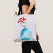 Ikebana Aquarellblase Tasche (Von Nahem)